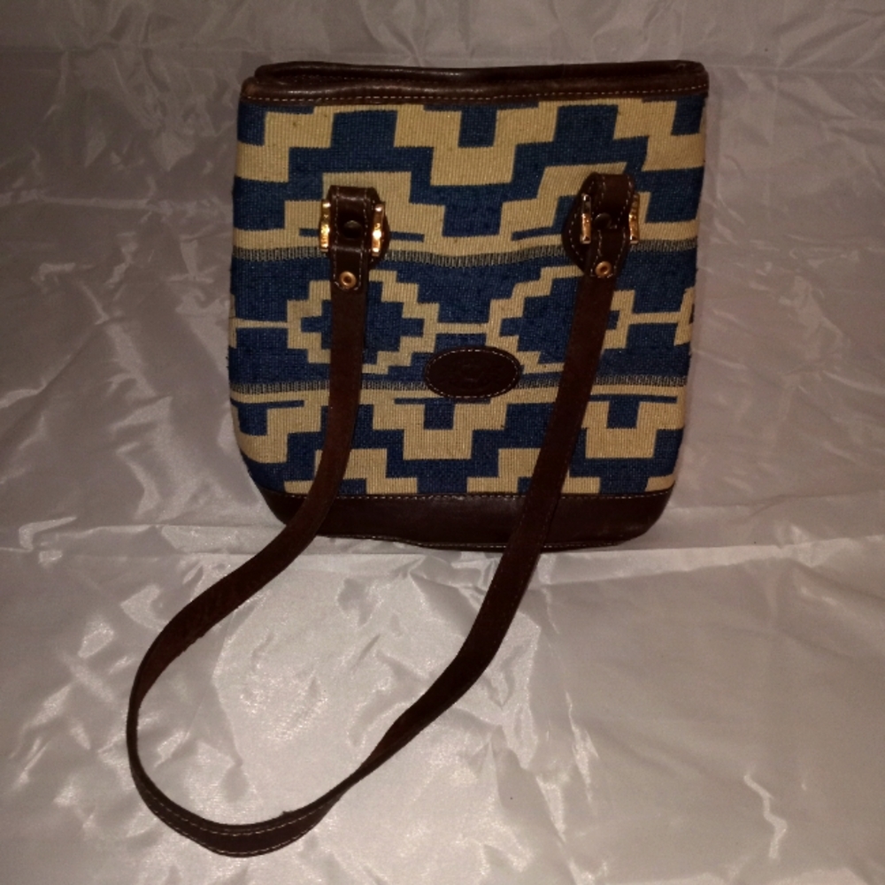 sale! Dooney & Bourke Vintage Bucket Bag Leather Trim